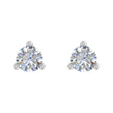 0.40 Carat 3-Prong Diamond Stud Earrings in Gold - IGI Certified