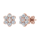 1/2 Carat Diamond Star Stud Earrings in Gold