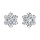 1/2 Carat Diamond Star Stud Earrings in Gold