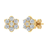 1/2 Carat Diamond Star Stud Earrings in Gold