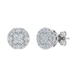 1/2 Carat Cluster Diamond Stud Earrings in Gold-Preview 7