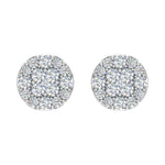 1/2 Carat Cluster Diamond Stud Earrings in Gold-Preview 9