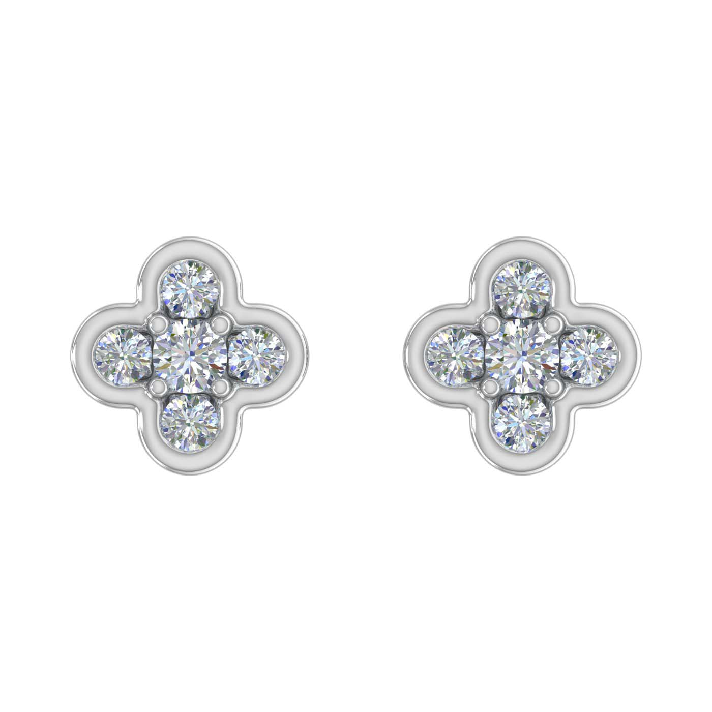 1/5 Carat Diamond Stud Earrings in Gold - IGI Certified - Thumbnail 3