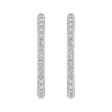 0.40 Carat Diamond Hoop Earrings in Gold