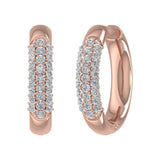 1/2 Carat Diamond Hoop Earrings in Gold