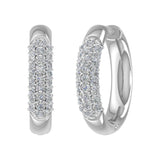 1/2 Carat Diamond Hoop Earrings in Gold