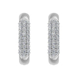 1/2 Carat Diamond Hoop Earrings in Gold