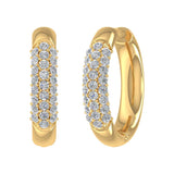 1/2 Carat Diamond Hoop Earrings in Gold