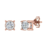1/3 Carat Diamond Stud Earrings in Gold