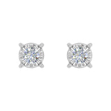 1/3 Carat Diamond Stud Earrings in Gold