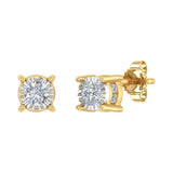 1/3 Carat Diamond Stud Earrings in Gold