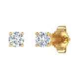 0.15 Carat 4-Prong Set Diamond Stud Earrings in Gold - IGI Certified