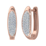 Gold Round Diamond Ladies Huggies Hoop Earrings (1/5 Carat) - IGI Certified
