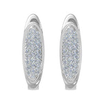 Gold Round Diamond Ladies Huggies Hoop Earrings (1/5 Carat) - ER-03768-I2I3-14KW - Preview 2