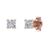 0.15 Carat 4-Prong Diamond Stud Earrings in Gold - IGI Certified