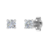 0.15 Carat 4-Prong Diamond Stud Earrings in Gold