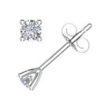 0.15 Carat 4-Prong Diamond Stud Earrings in Gold - Preview 1