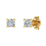 0.15 Carat 4-Prong Diamond Stud Earrings in Gold - IGI Certified
