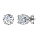 1 Carat Diamond Ladies Stud Earrings in Gold - IGI Certified