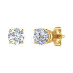 0.62 Carat 4-Prong Set Diamond Unisex Stud Earrings in Gold-Preview 5