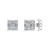 1/2 Carat Prong Set Round, Princess & Baguette Shape Diamond Stud Earrings in Gold