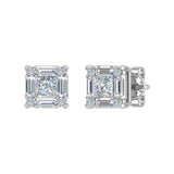 3/4 Carat Round, Princess & Baguette Shape Diamond Stud Earrings in Gold - Thumbnail