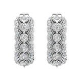 1/2 Carat Round Diamond Hoop Earrings in Gold - IGI Certified