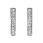 1/2 Carat Diamond Open Hoop Earrings in White Gold - IGI Certified-Preview 1