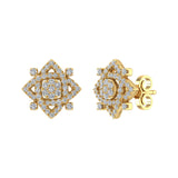 1/2 Carat Diamond Stud Earrings in Gold - IGI Certified