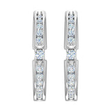 1/2 Carat Round Diamond Hoop Earrings in Gold