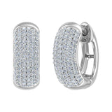 1/2 Carat Diamond Hoop Earrings in Gold