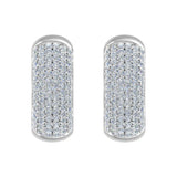 1/2 Carat Diamond Hoop Earrings in Gold