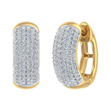 1/2 Carat Diamond Hoop Earrings in Gold