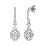 1/2 Carat Diamond Drop Earrings in Gold