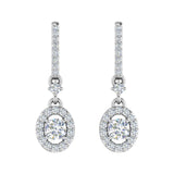 1/2 Carat Diamond Drop Earrings in Gold