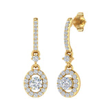 1/2 Carat Diamond Drop Earrings in Gold