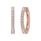 1/4 Carat Diamond Hoop Earrings in Gold