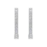 1/4 Carat Diamond Hoop Earrings in Gold