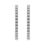 1/2 Carat Diamond Inside-Out Hoop Earrings in Gold - IGI Certified
