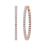 1 Carat Diamond Hoop Earrings in Gold