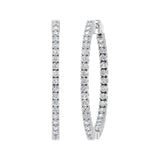 1 Carat Diamond Hoop Earrings in Gold