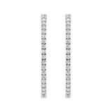 1 Carat Diamond Hoop Earrings in Gold