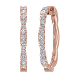 1/2 Carat Diamond Hoop Earrings in Gold