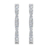 1/2 Carat Diamond Hoop Earrings in Gold
