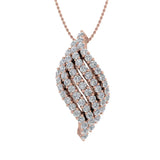 1/2 Carat Diamond Pendant Necklace in Gold (Silver Chain Included)