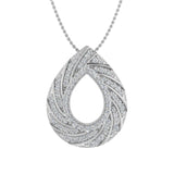1/2 Carat Diamond Drop Shaped Pendant Necklace in Gold (Silver Chain Included)