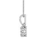 1/4 Carat Diamond Cluster Pendant Necklace in Gold (Silver Chain Included)