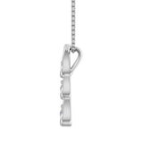 0.07 Carat Diamond 3-stone Journey Pendant Necklace in Gold (Silver Chain Included)