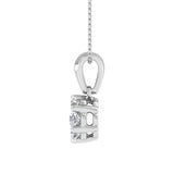 1/4 Carat Diamond Cluster Pendant Necklace in Gold (Silver Chain Included) - IGI Certified