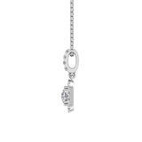 1/4 Carat Diamond Cushion Shape Pendant Necklace in Gold (Silver Chain Included)